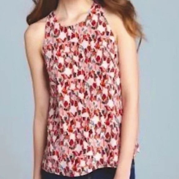 JOIE | Red & Black Snake Print Silk Tank Top | Size Small - Picture 1 of 8